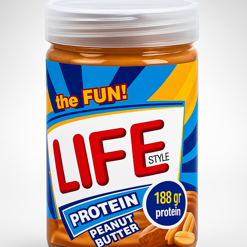 کره بادام زمینی پروتئین (+Whey) 555 گرم لایف - حاوی 188 گرم وی