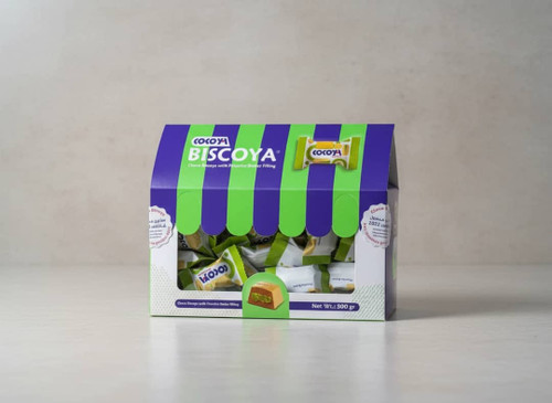 شکلات بیسکویا با مغز کره پسته 500گرمی